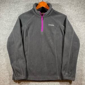 Columbia Benton Springs Fleece 1/2 Zip Pullover Women's M Gray Base Layer Casual